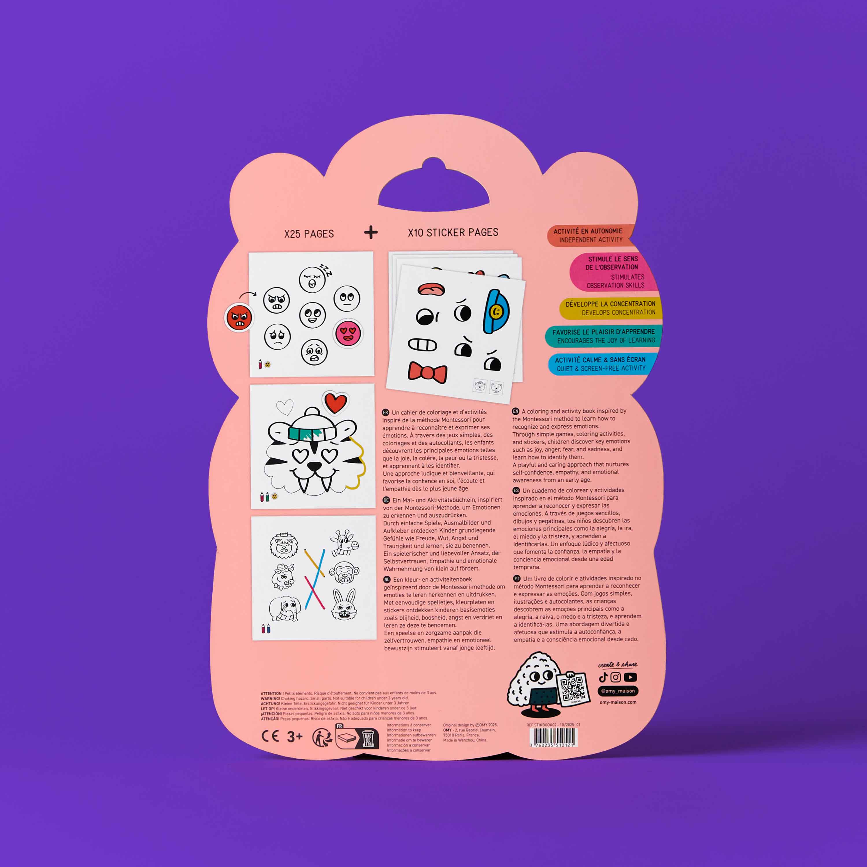 MONTESSORI STICKERS BOOK- EMOTIONS - Image 3