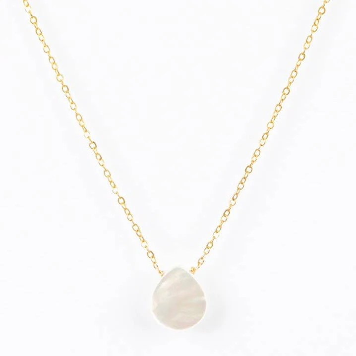 Mother of Pearl Tear Drop Necklace