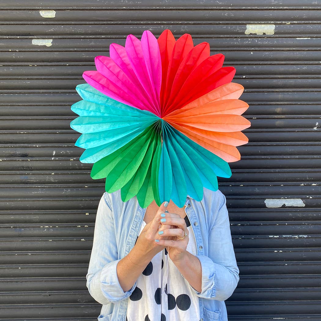Multi Color Paper Fan Decoration