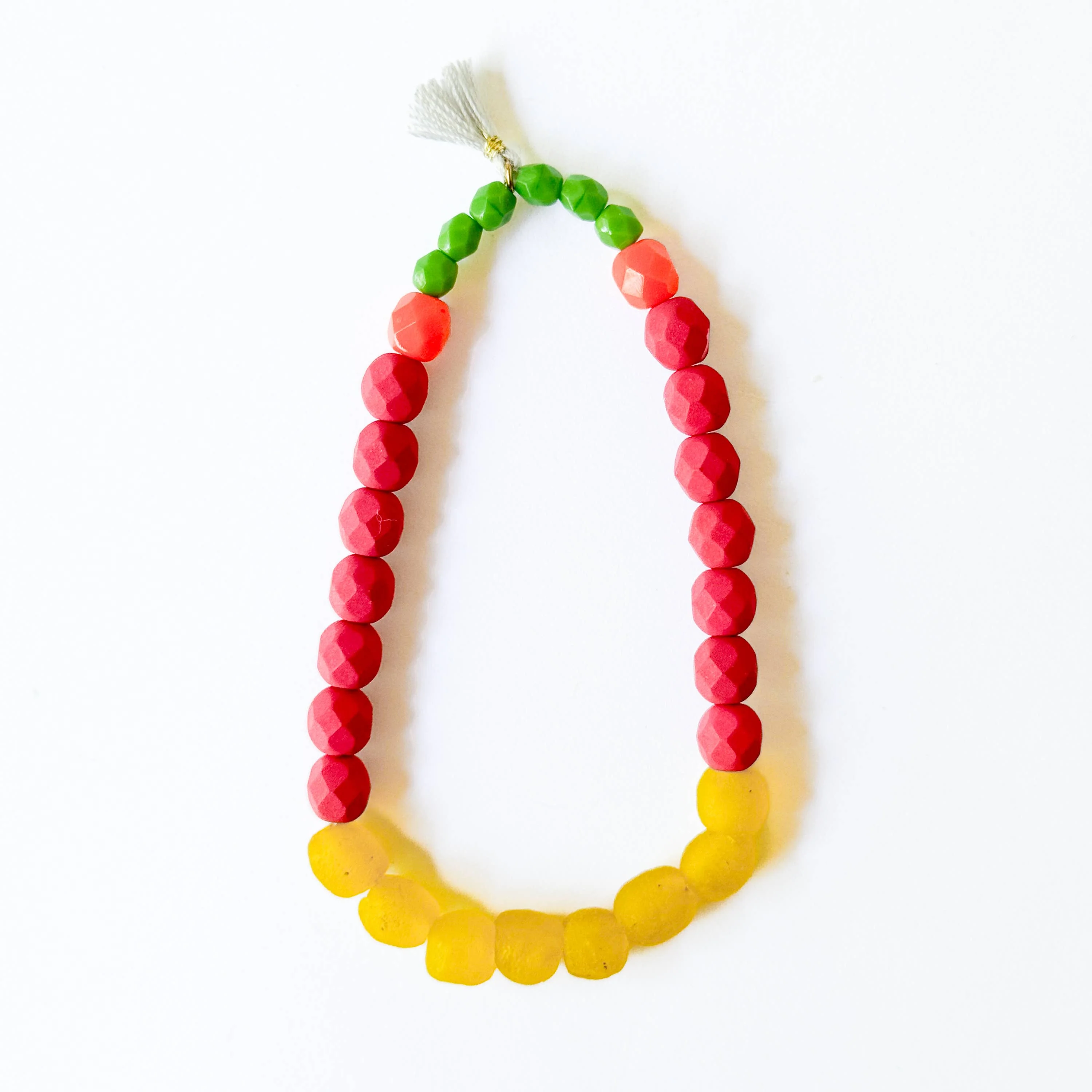 Multicolor Recycled African Glass And Mixed Bead Bracelet - Image 3