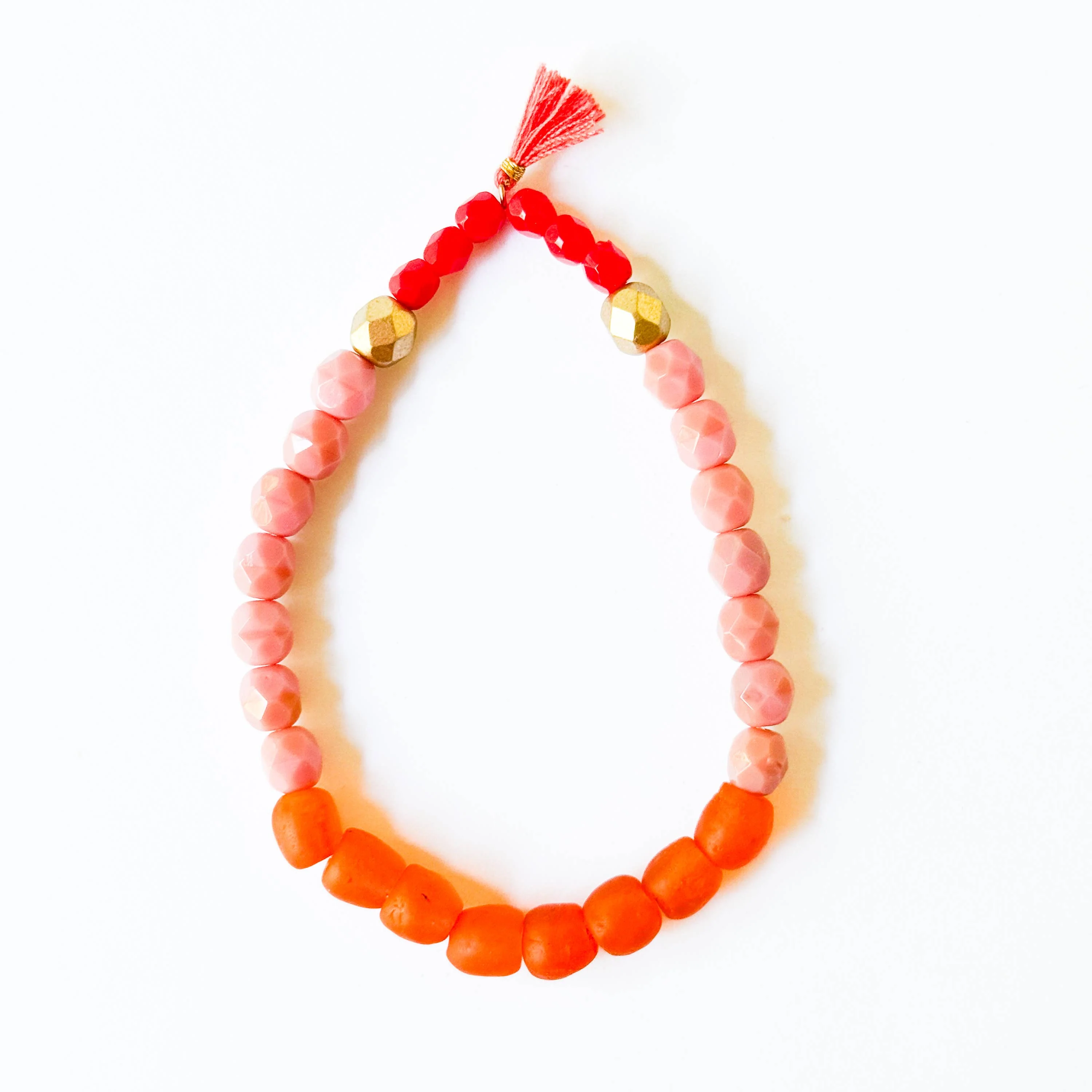 Multicolor Recycled African Glass And Mixed Bead Bracelet - Image 4