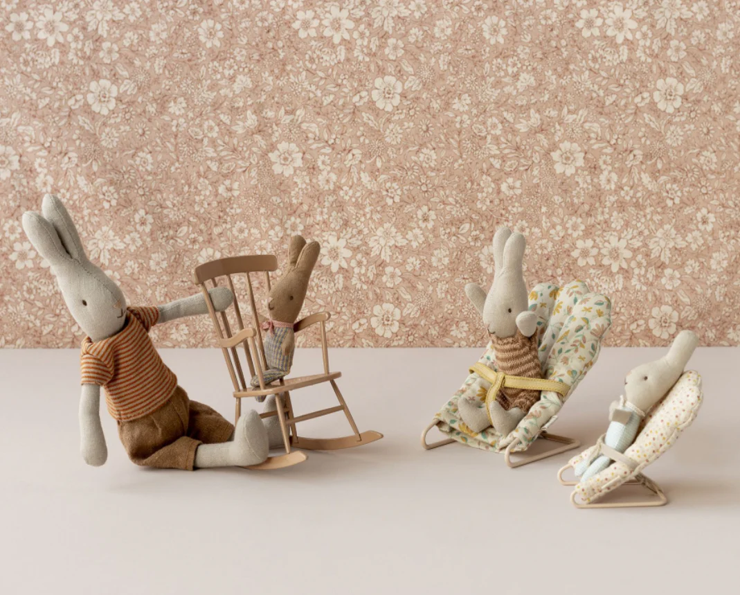 My Rabbit - rose & blue check - Image 3