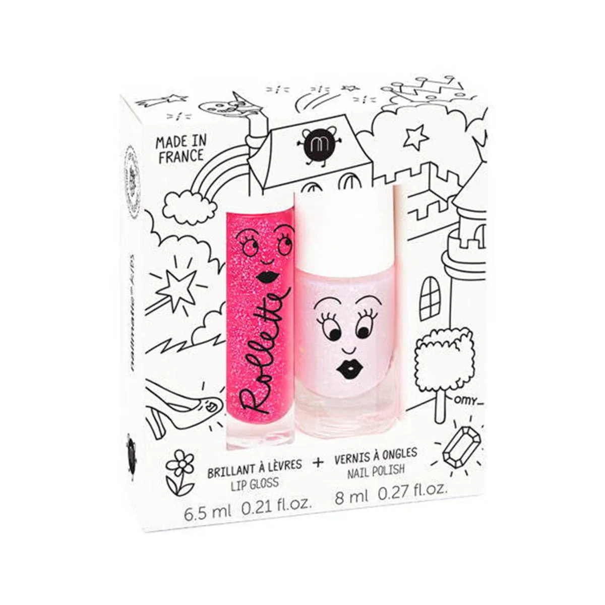 Nailpolish and Lip Gloss Set for Kids FAIRYTALES