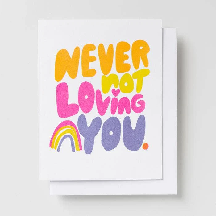 Never Not Loving You - Love & Anniversary Risograph Card