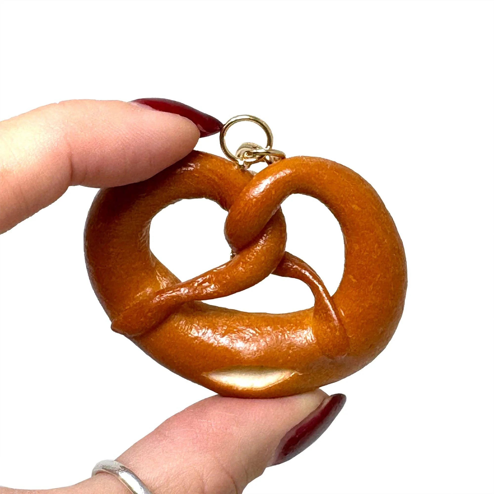 NYC Soft Pretzel Keychain & Bag Charm - Image 2