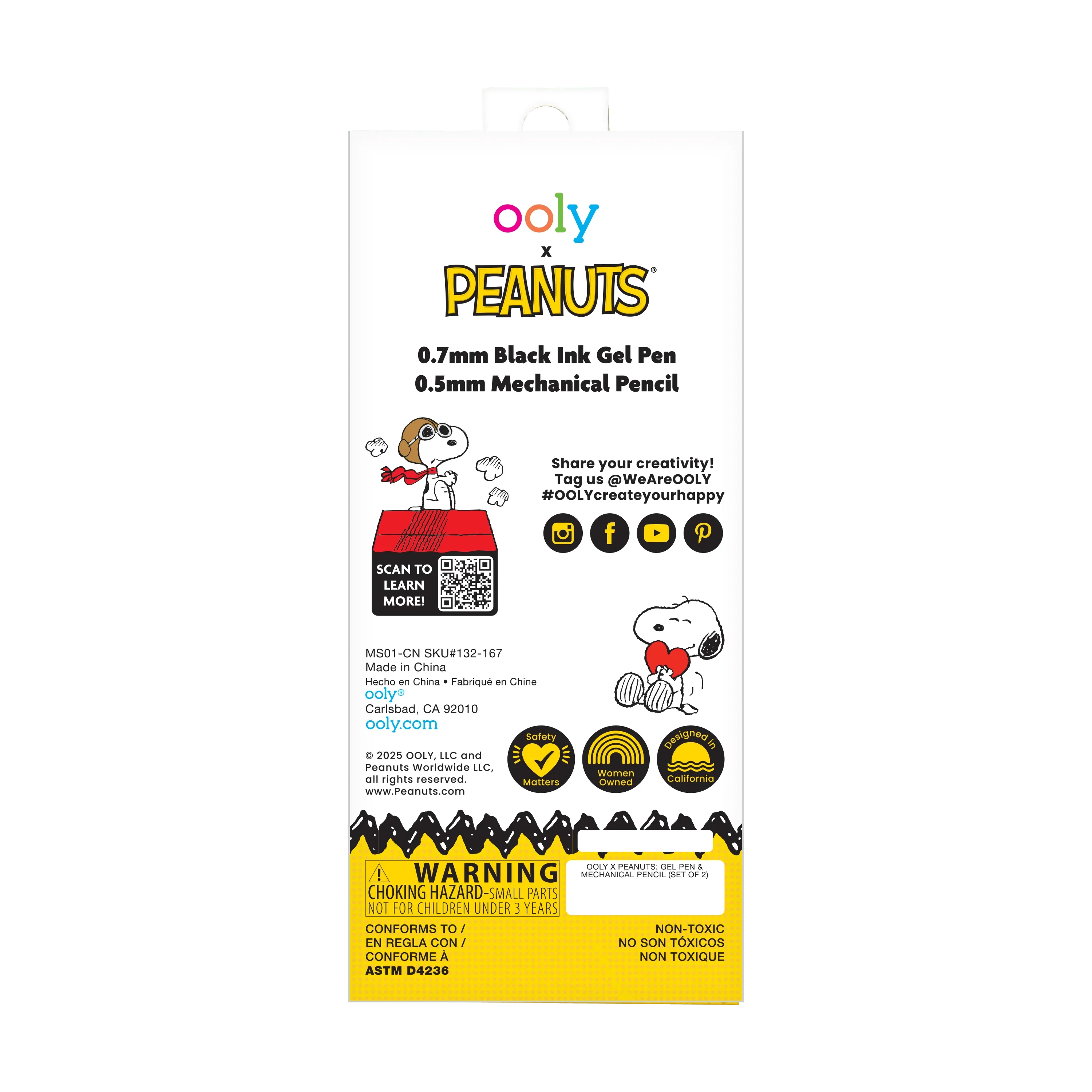 OOLY x Peanuts: Gel Pen & Mechanical Pencil (Set of 2) - Image 4