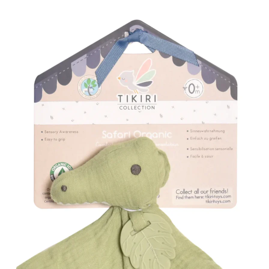 Organic Crocodile Comforter with Rubber Teether - Image 9