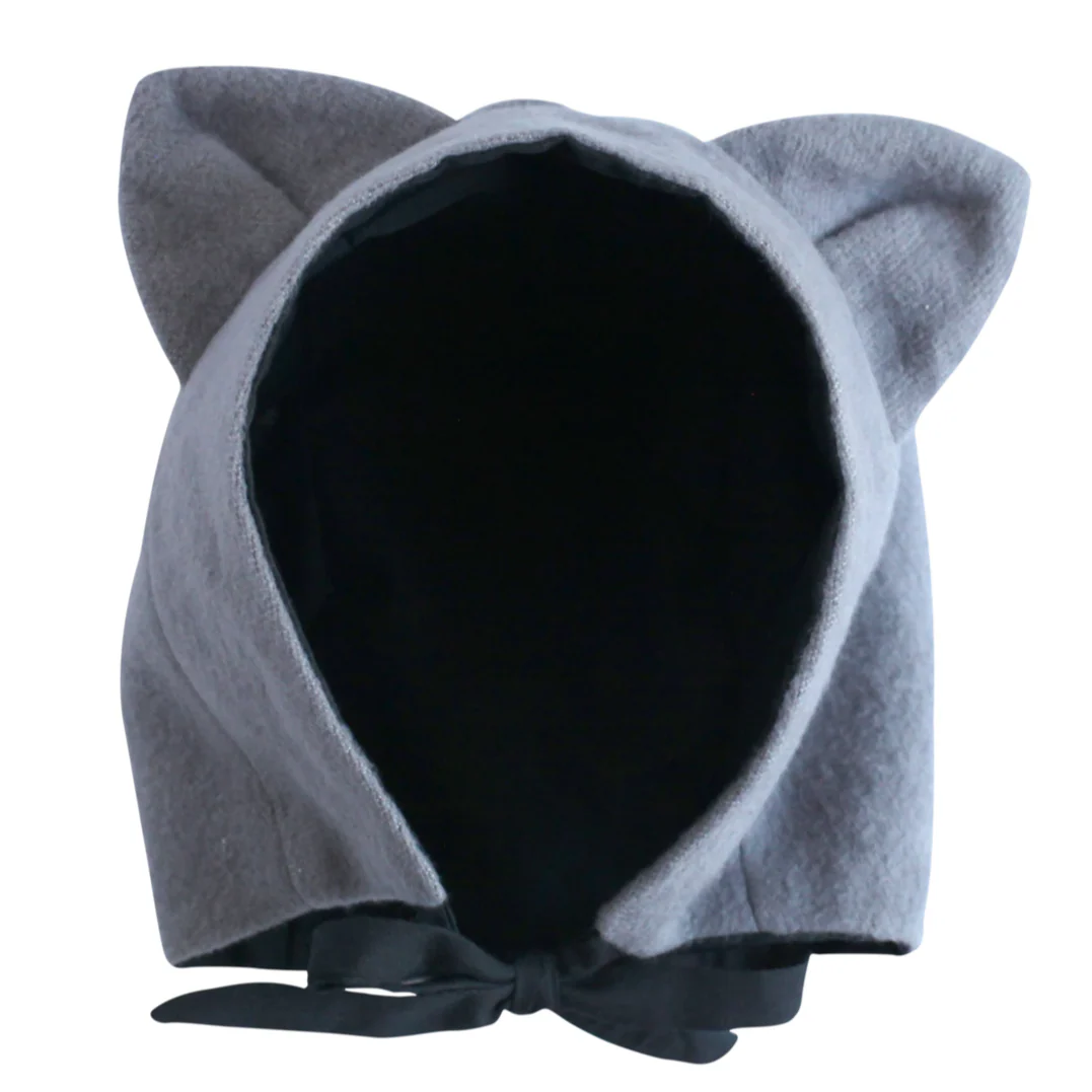 Organic Baby Flannel Cat Hat - Image 3