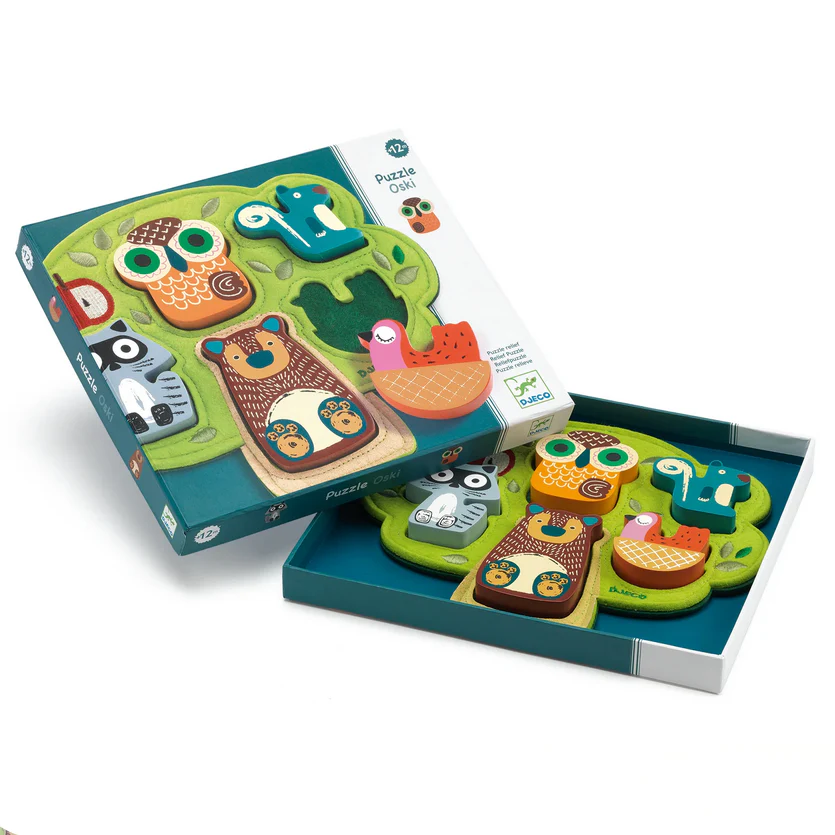 Oski Embroidered Felt and Wooden Puzzle - Image 4