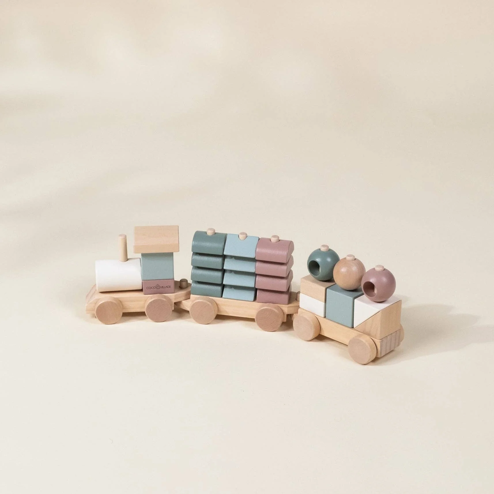 Oversized Wooden Stacking Train