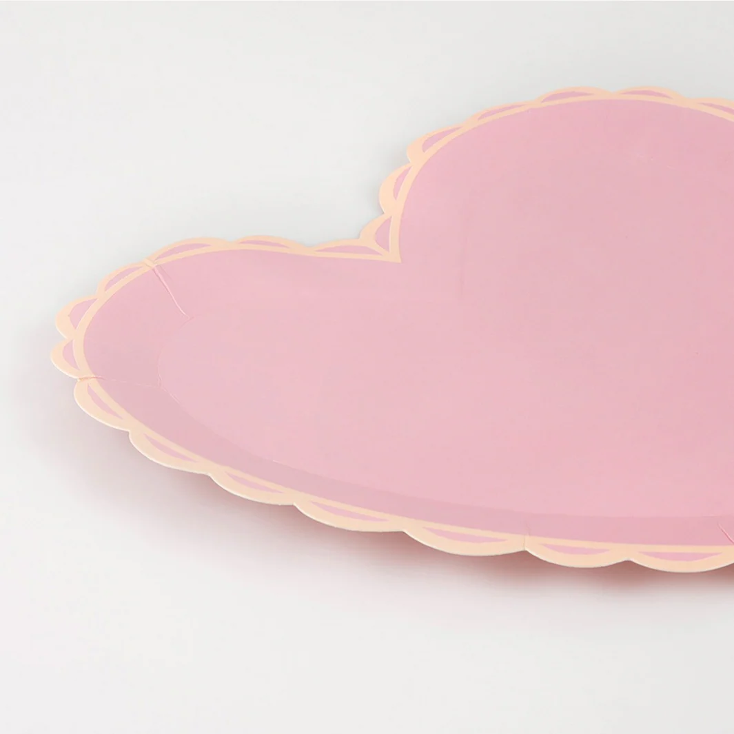 Pastel Heart Large Plates (x8) - Image 2