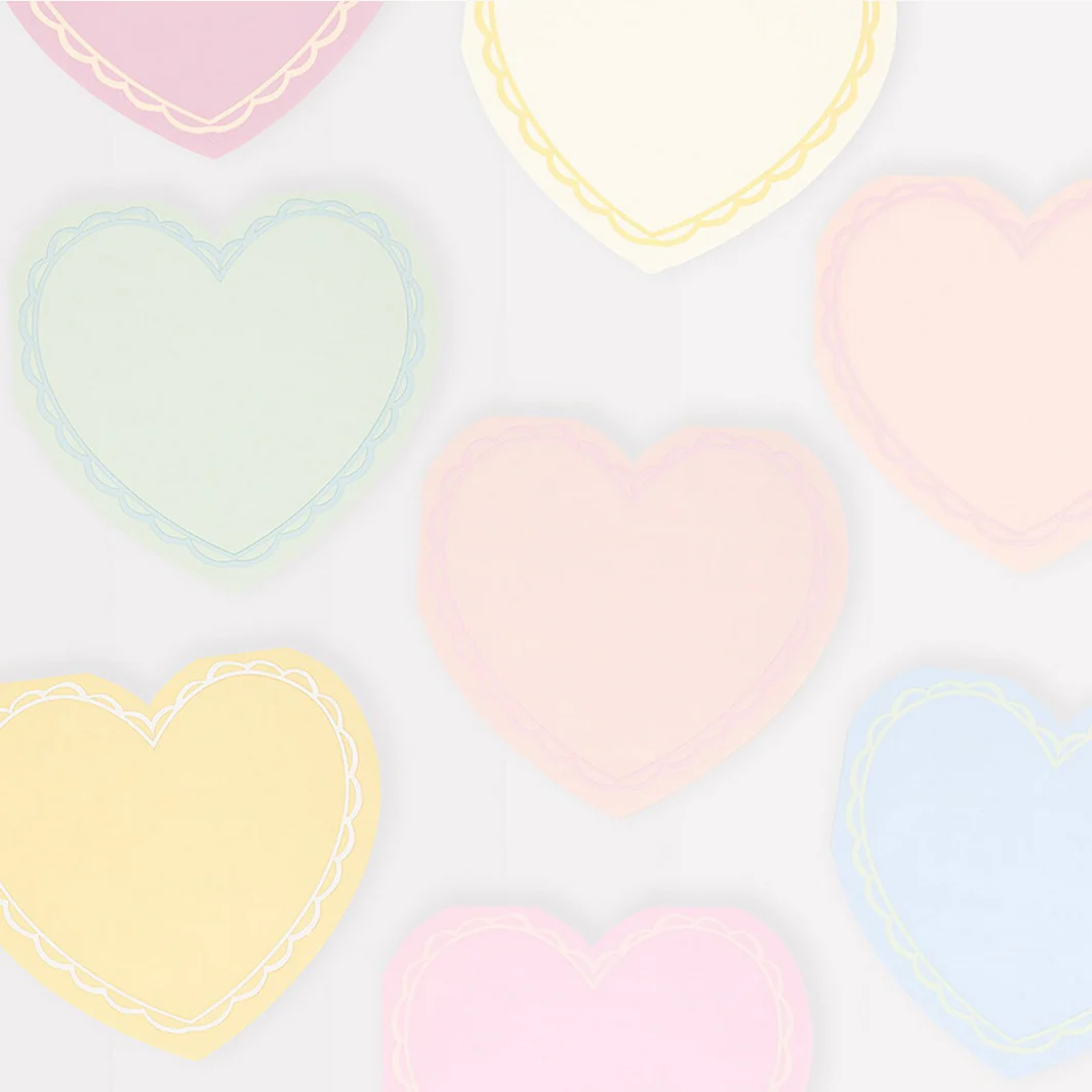 Pastel Heart Small Napkins (16pk)