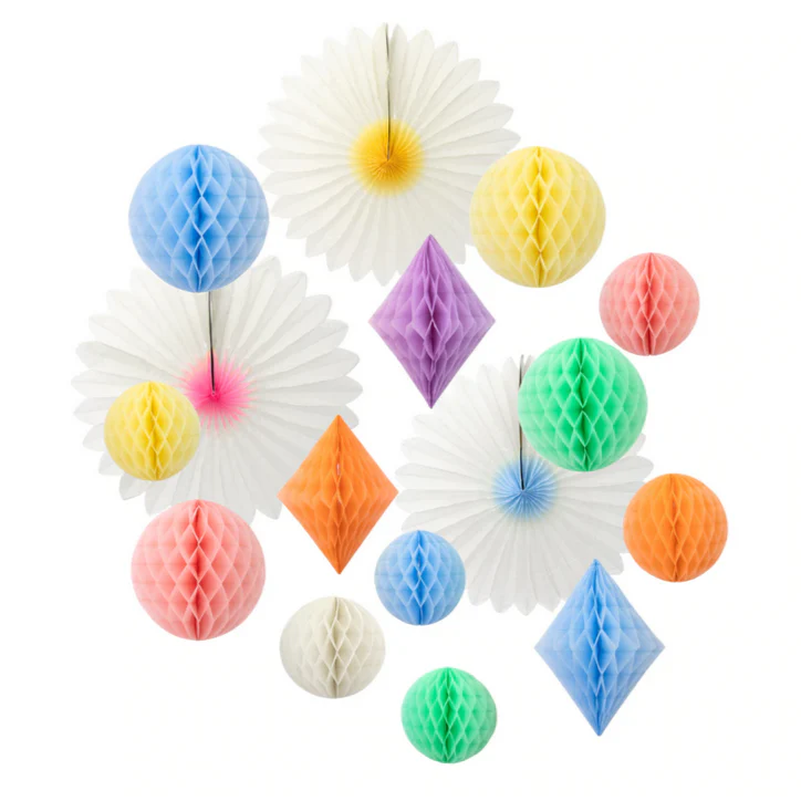 Pastel Honeycomb Decoration Kit (pk16)
