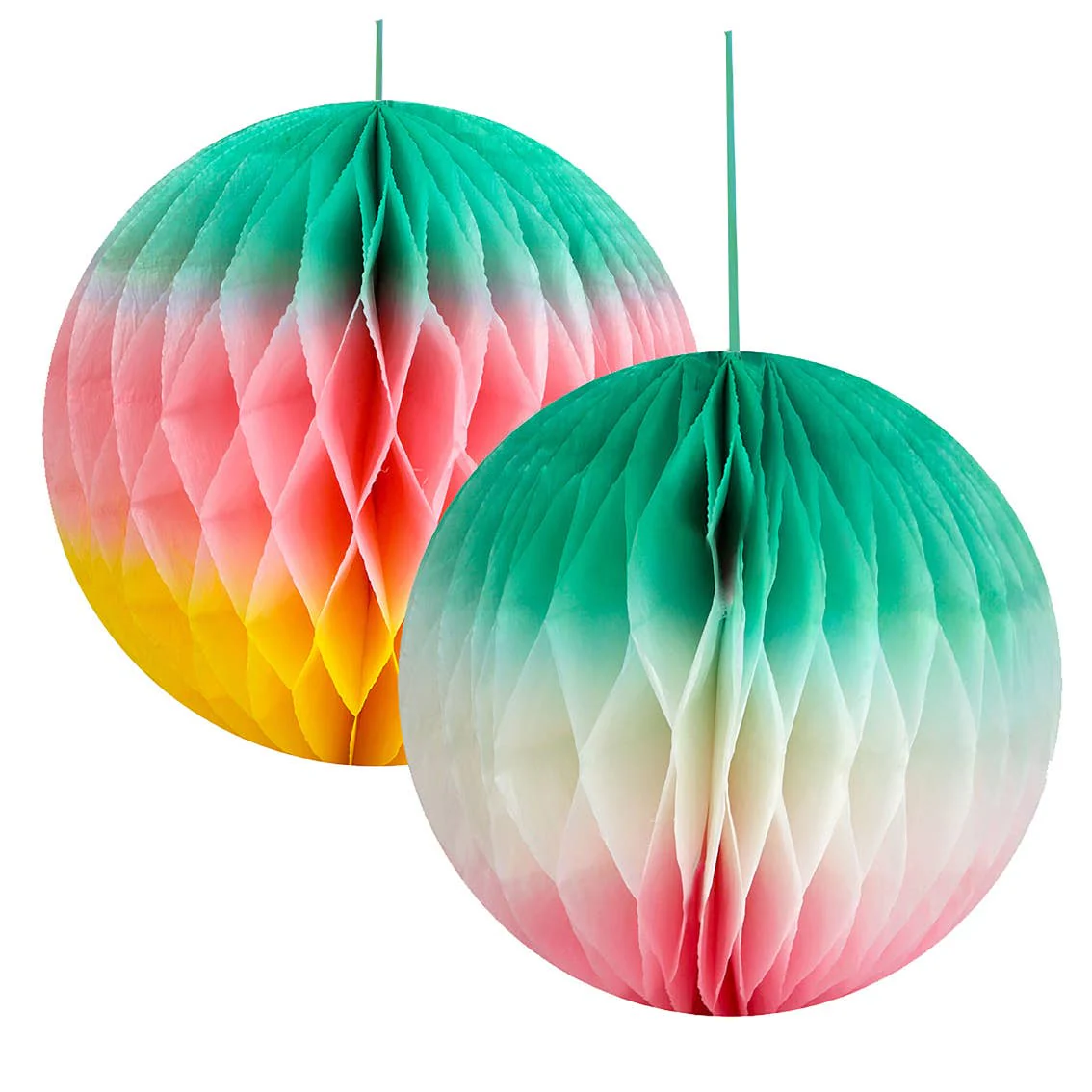 Pastel Paper Honeycomb Decorations