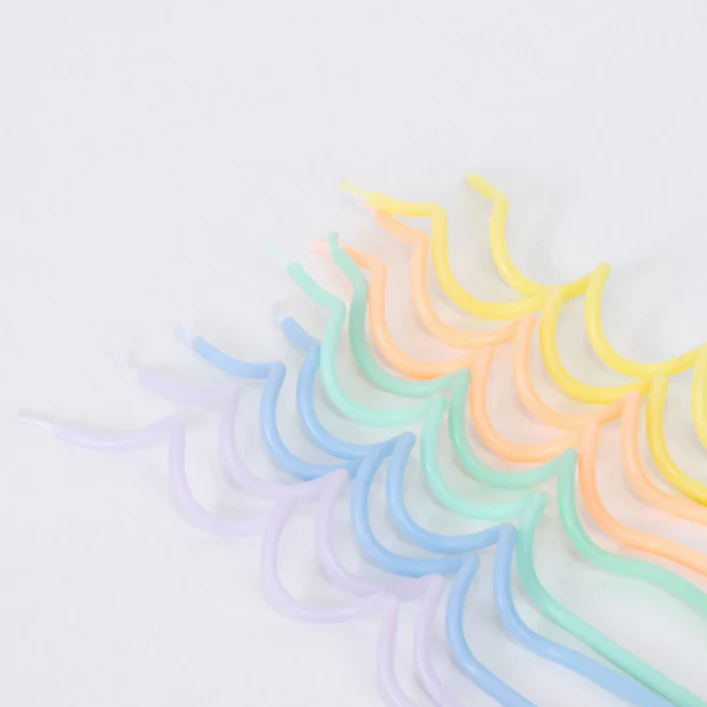 Pastel Swirly Candles (20pk) - Image 3