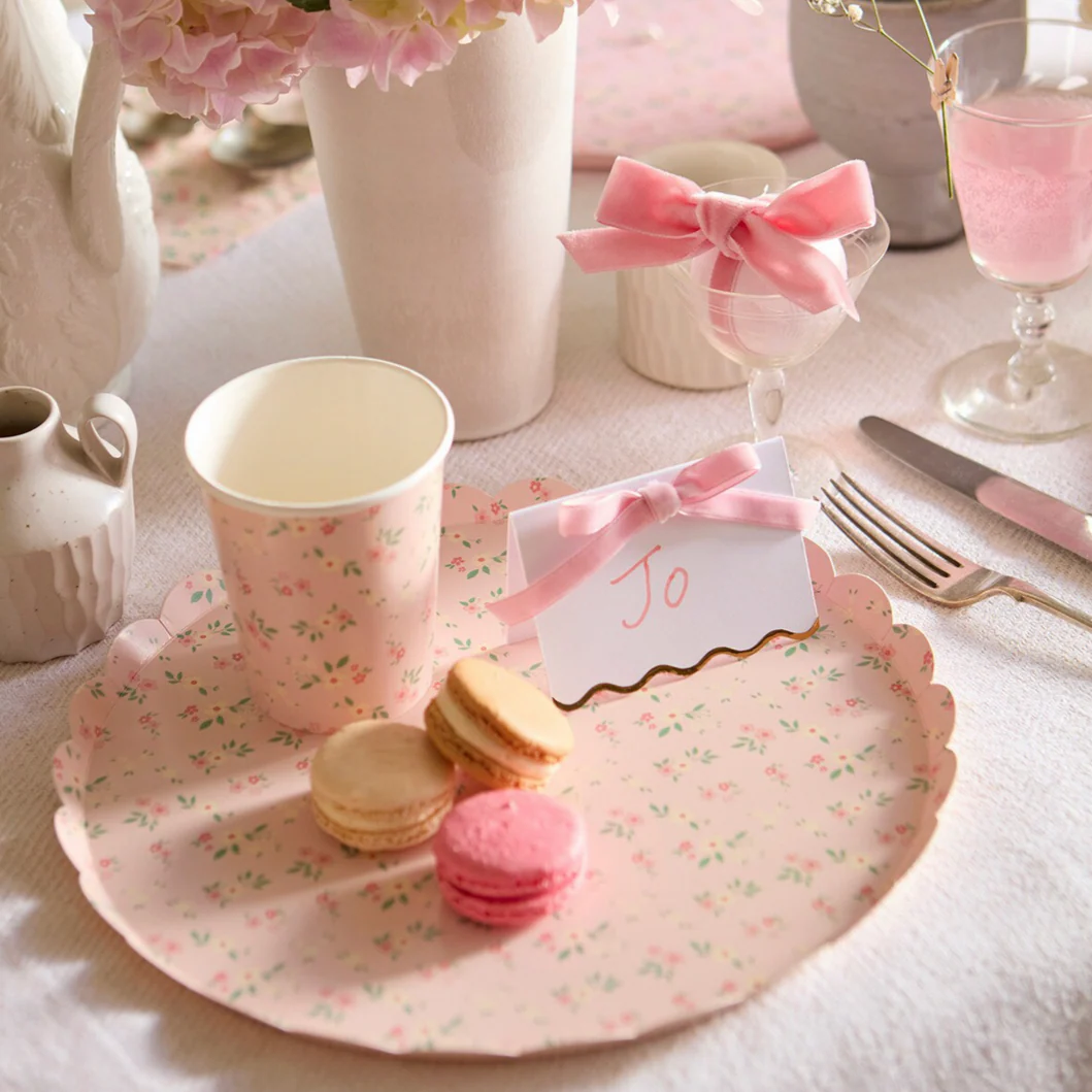 Pastel Velvet Bow Place Cards - Image 3