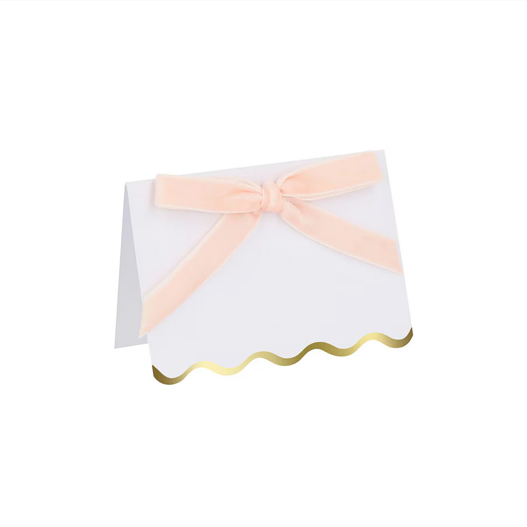 Pastel Velvet Bow Place Cards - Image 5