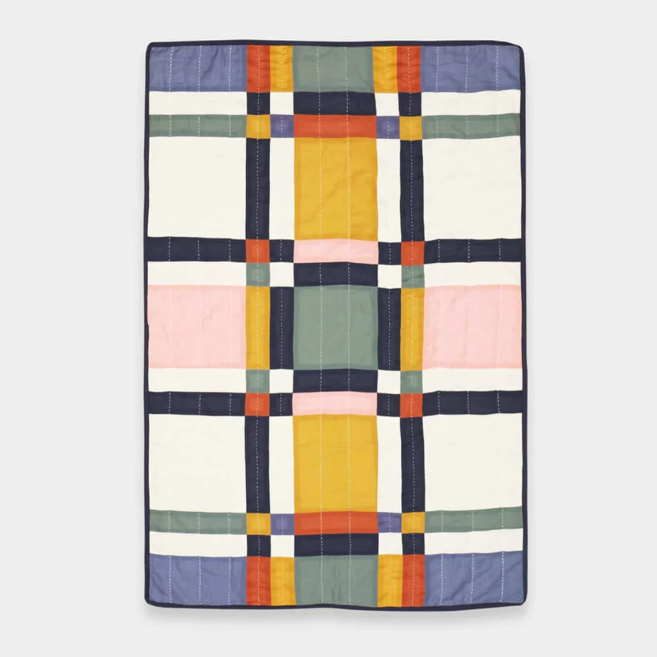 Organic Patchwork Plaid Baby Quilt