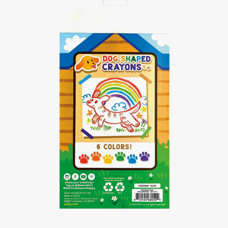 Pawsome Pups Dog Crayons - 6pk - Image 2