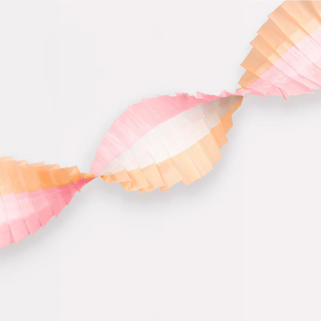 Peach & Pink Stitched Streamer - Image 3