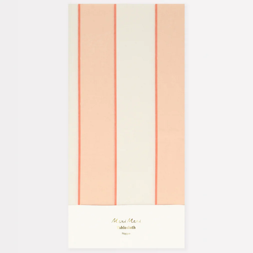 Peach Stripe Tablecloth - Image 2