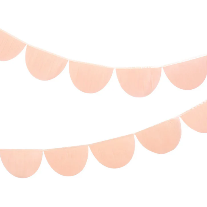 Peach Tissue Paper Scallop Garlands - Image 3