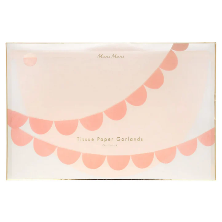 Peach Tissue Paper Scallop Garlands - Image 5