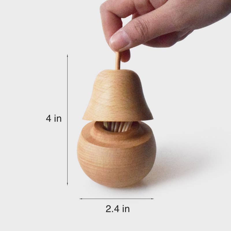 Pear Toothpick Holder – Handcrafted/ Natural Storage Box - Image 6