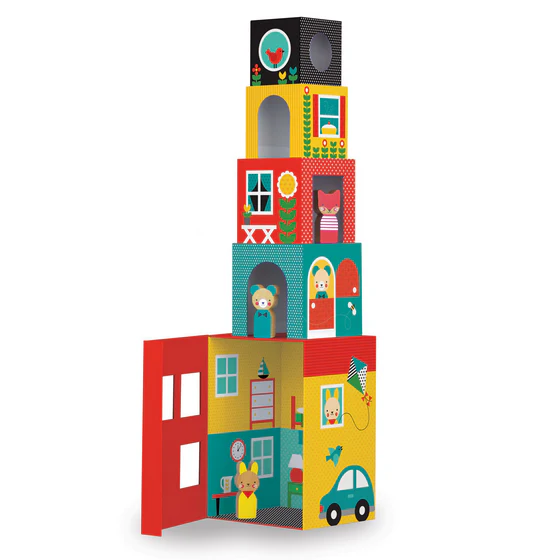 Peek-A-Boo House Stacking Blocks Play Set - Image 2