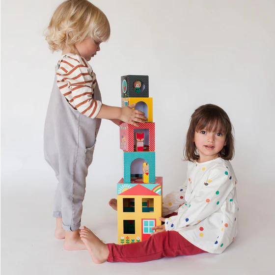 Peek-A-Boo House Stacking Blocks Play Set - Image 3