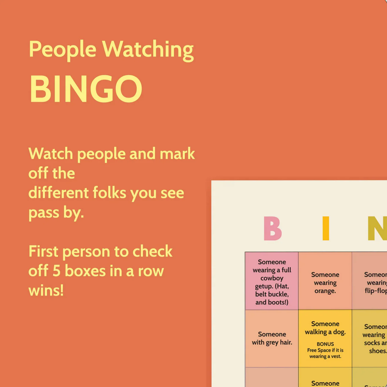 People Watching BINGO! - Image 4