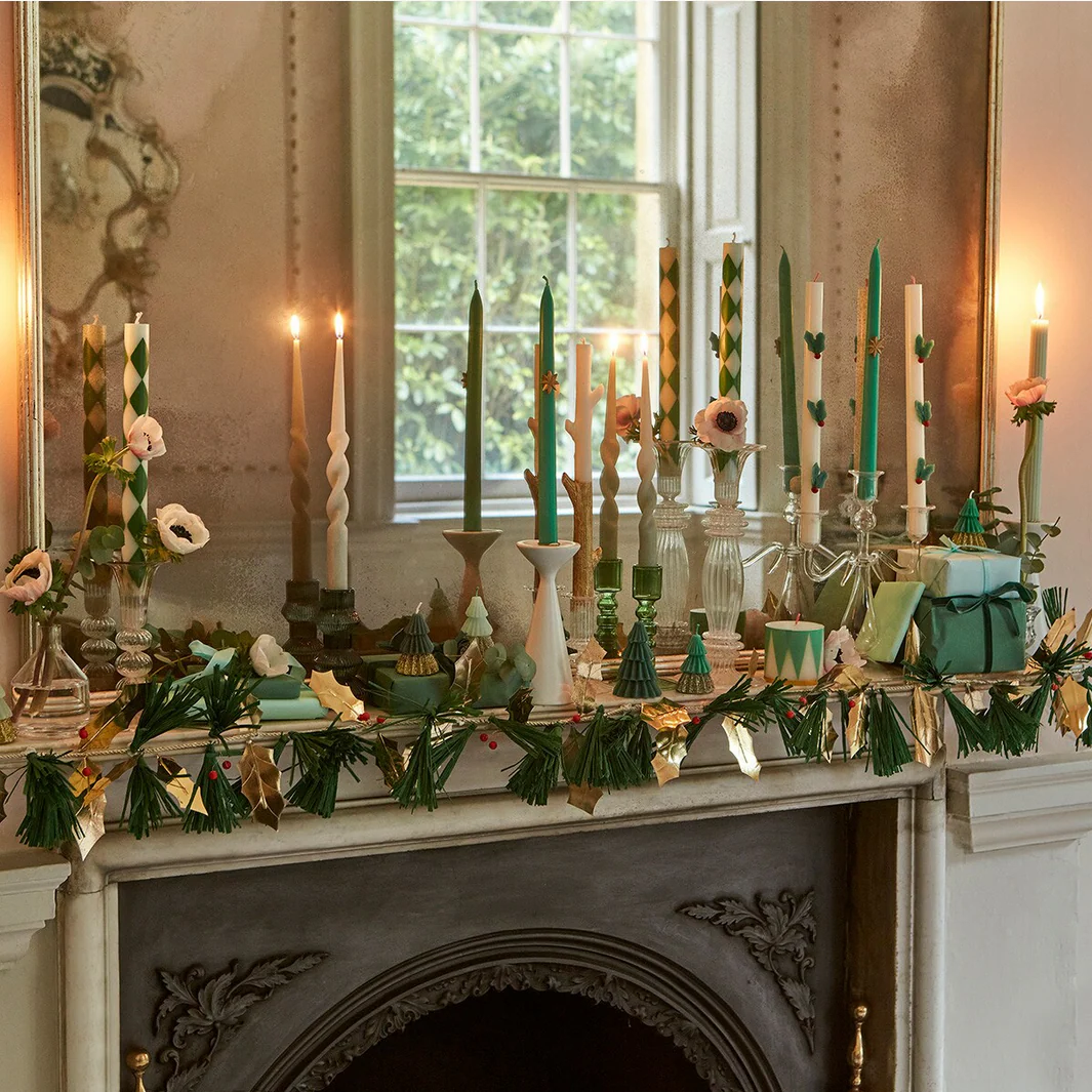 Pine Needles & Golden Holly Garland - Image 2