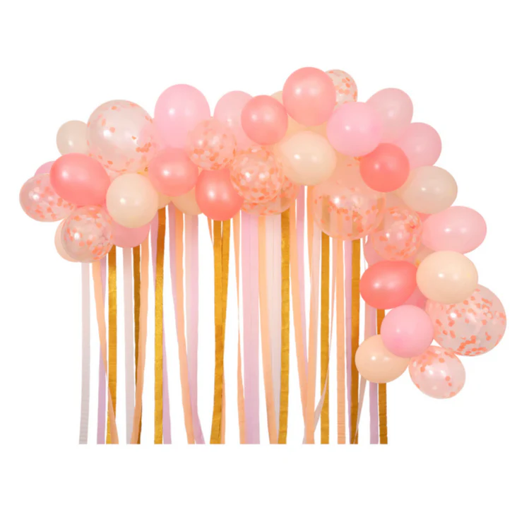 Pink Balloon & Streamer Garland (50 balloons)