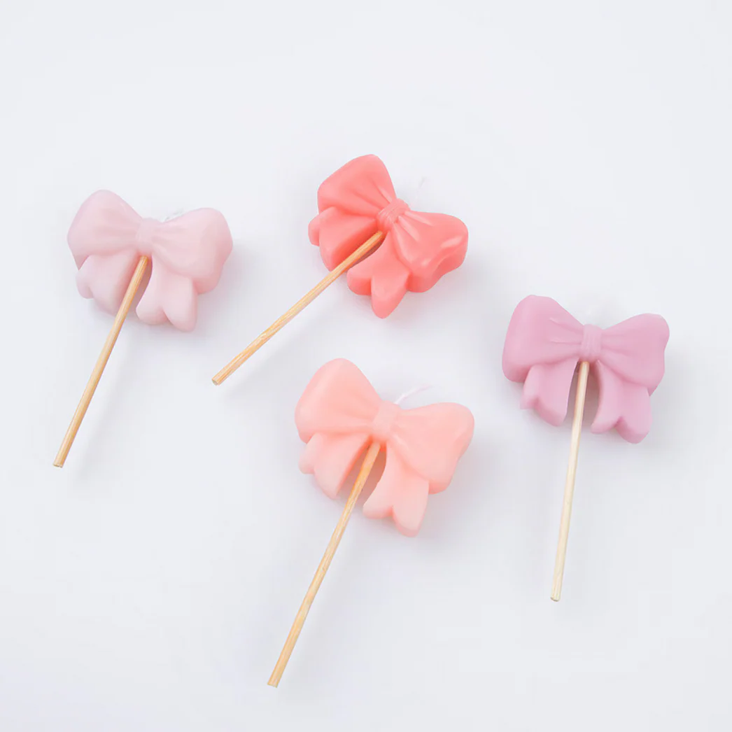 Pink Bow Candles (4pk) - Image 3