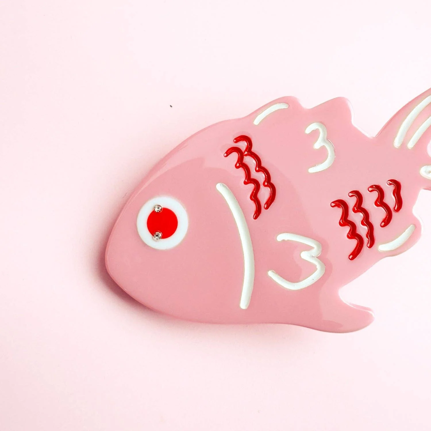 Pink Fish Alligator Hair Clip - Image 4