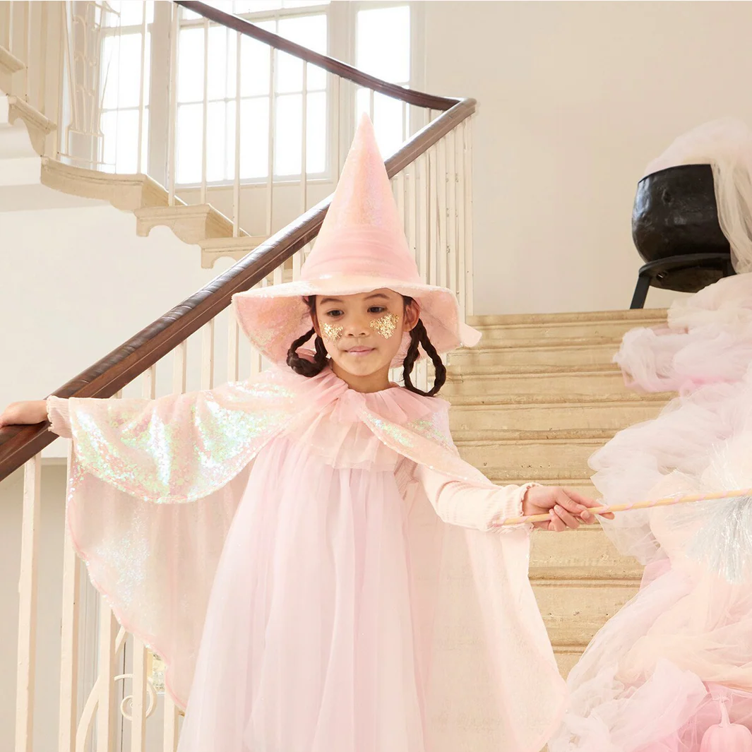 Pink Sequin Witch Hat