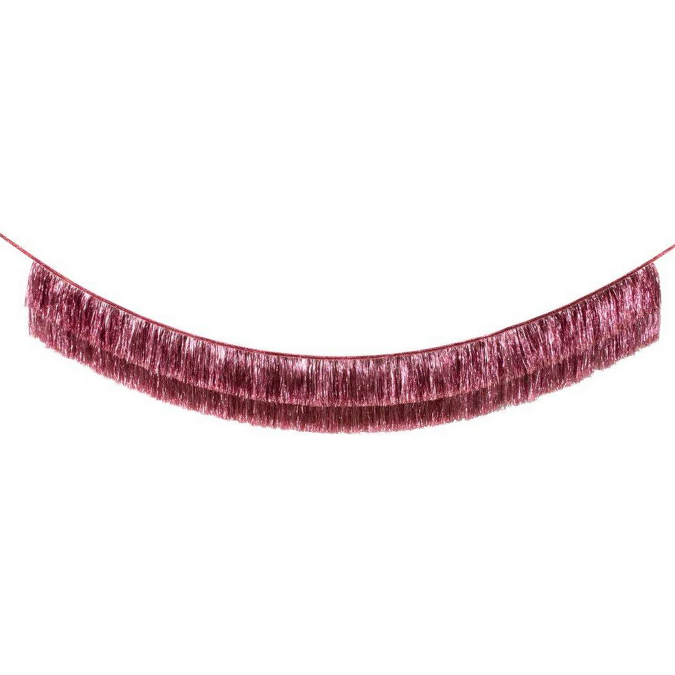 Pink Tinsel Fringe Garland - Image 2