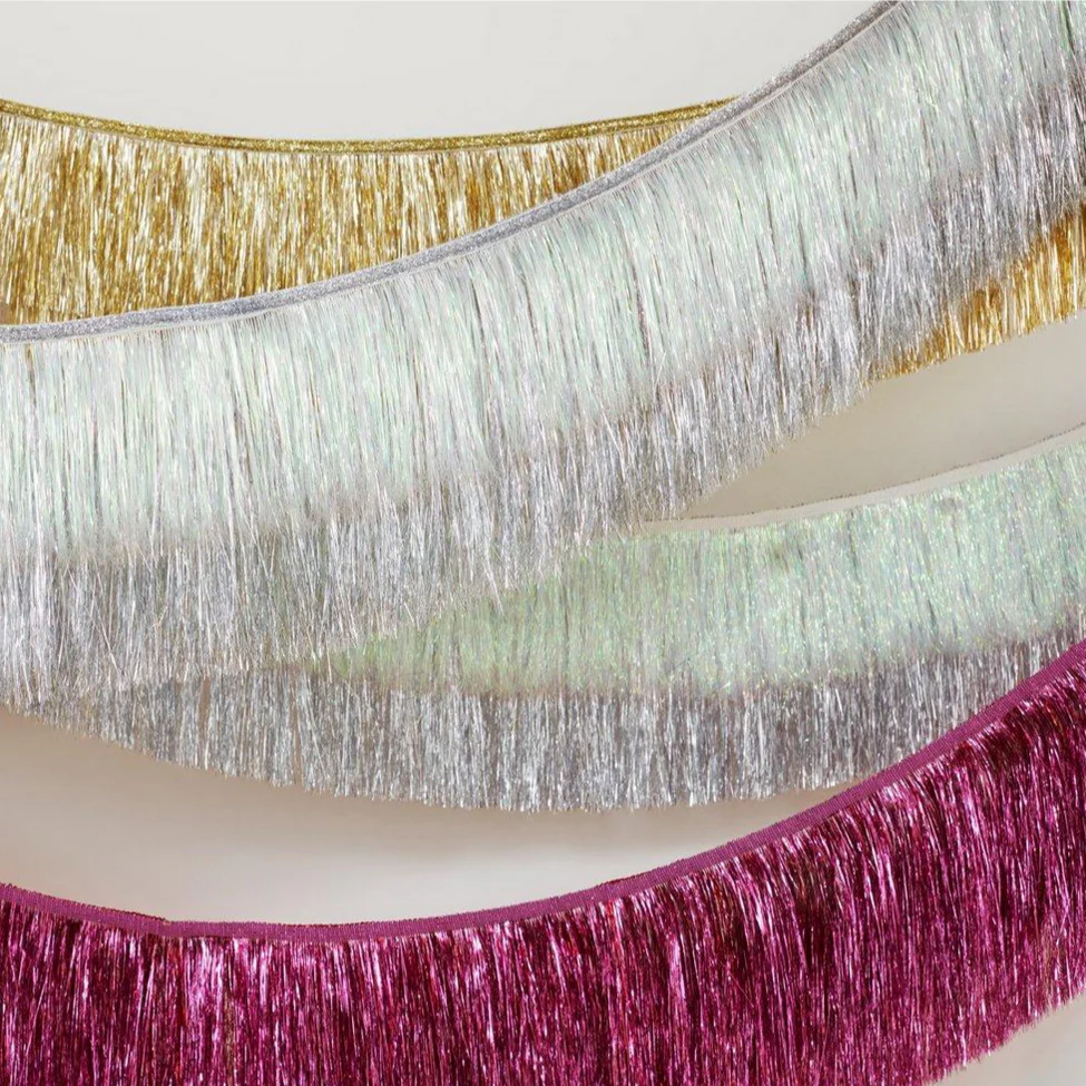 Pink Tinsel Fringe Garland - Image 3