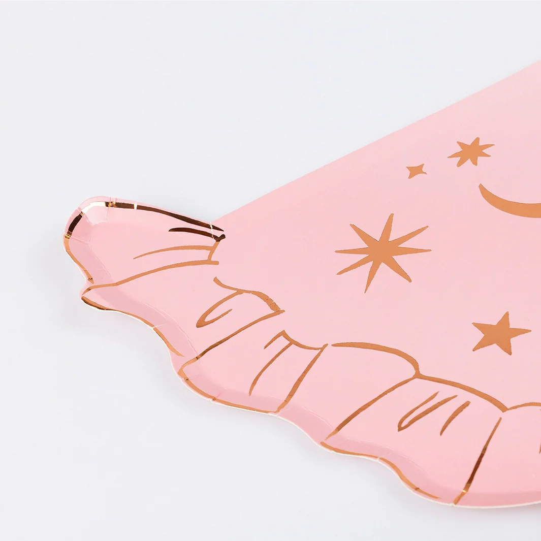 Pink Witch Hat Plates (x8) - Image 3