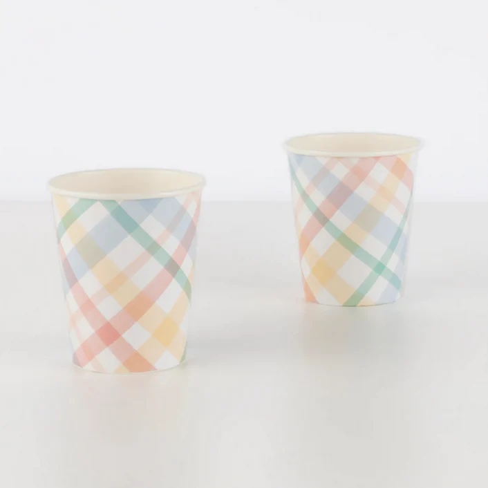 Plaid Pattern Cups (pk8) - Image 3