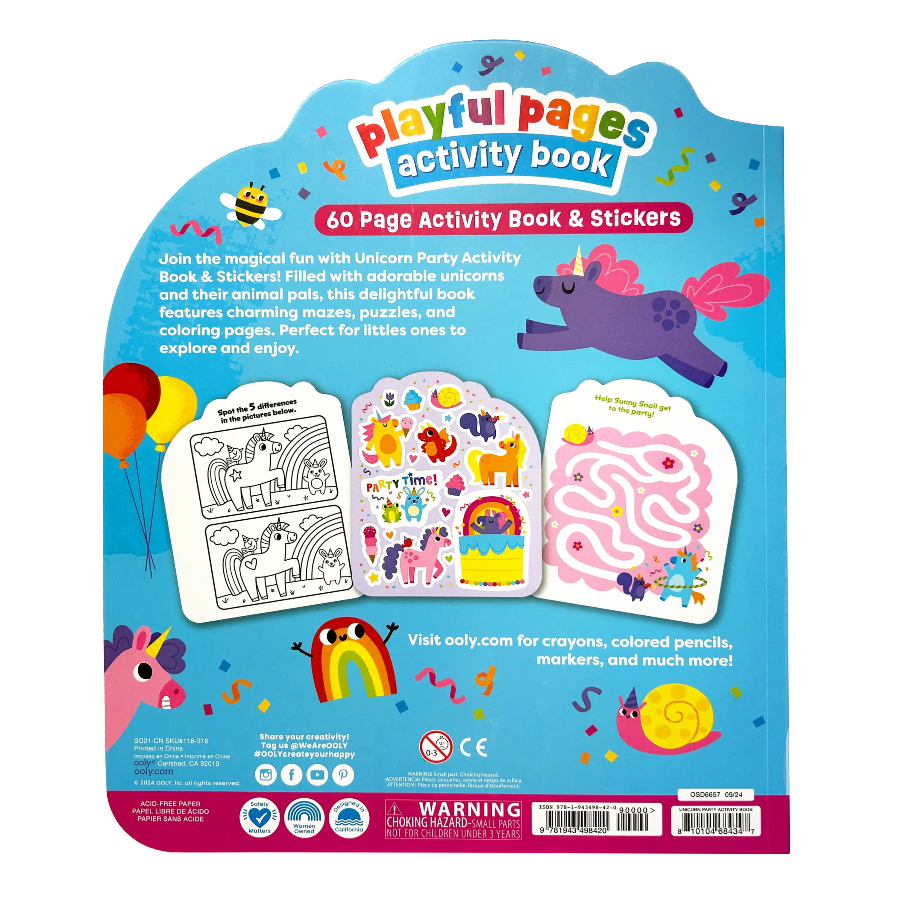 Playful Pages: Activity Book - Unicorn Party! (60 Pages) - Image 2