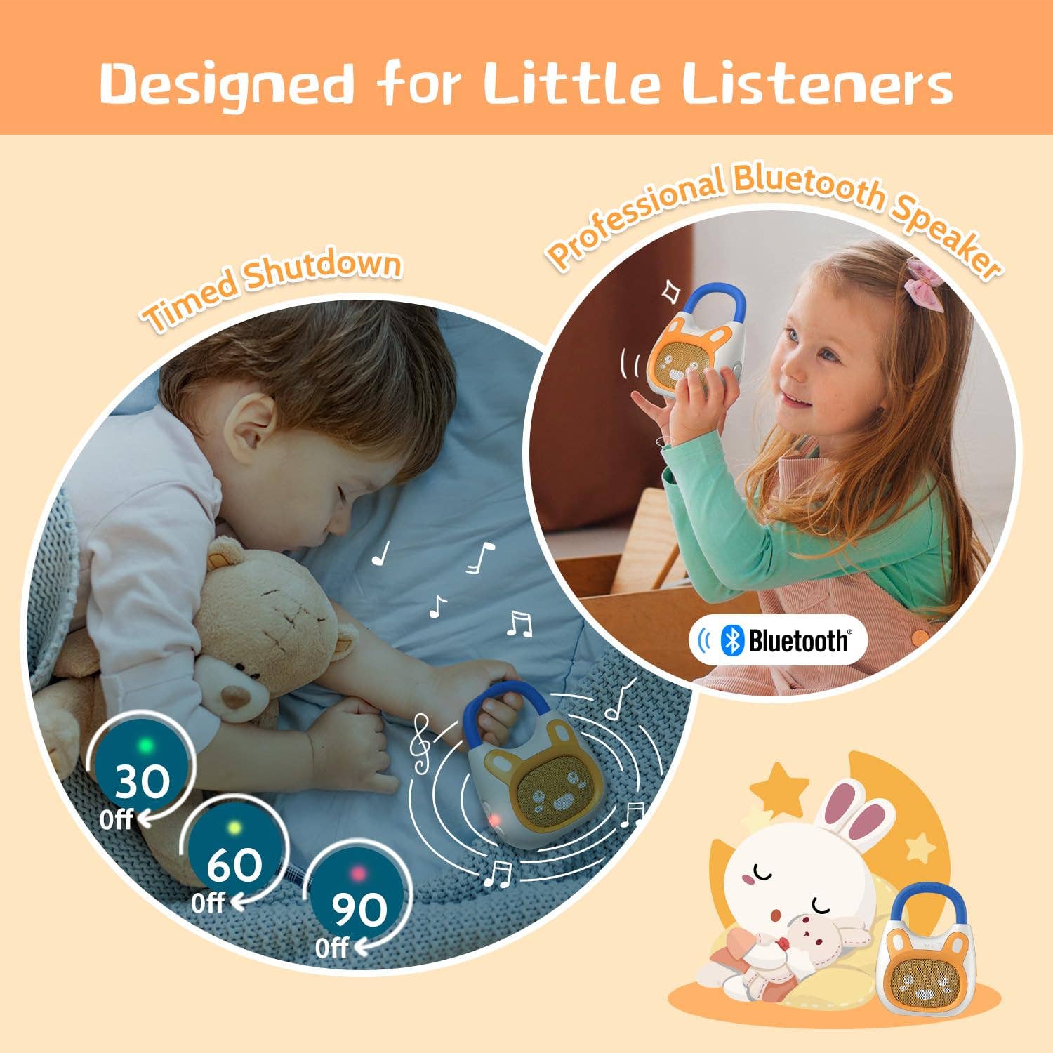 Pocket Bunny – Travel-Friendly Kids' Music Player & Soother - Image 4