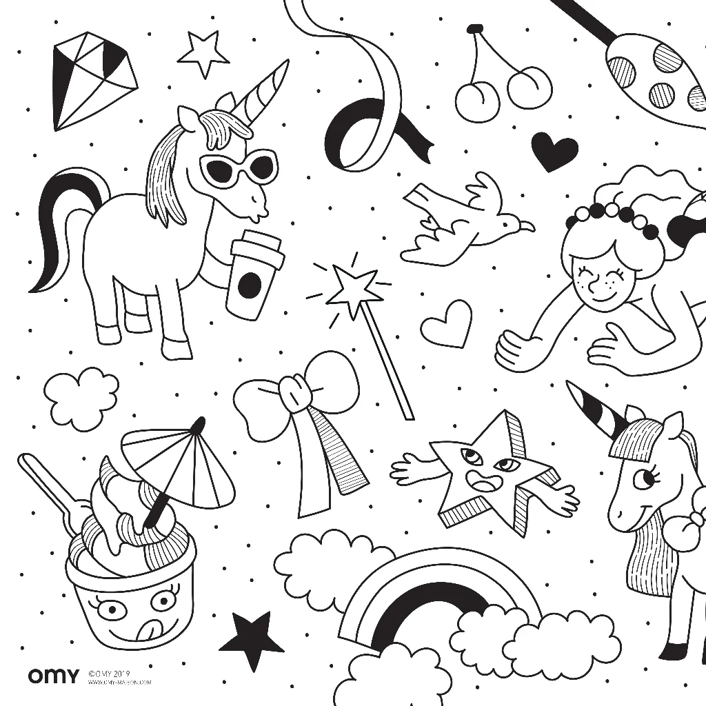 Pocket Coloring Poster -Lily Unicorn - Image 4