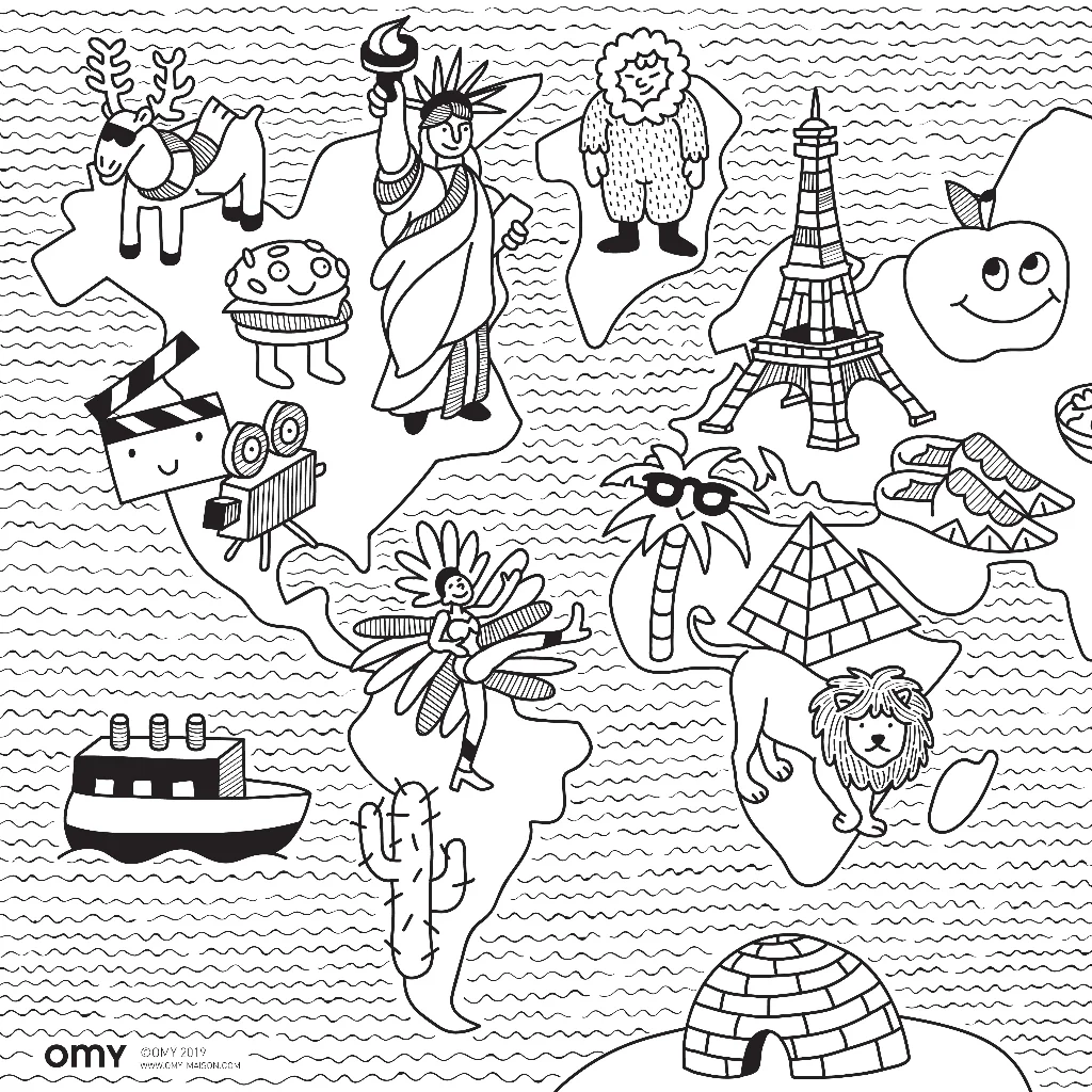 Pocket coloring of the World Atlas - Image 5