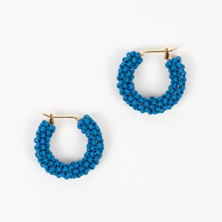 Pop of Color Beaded Hoop Earring