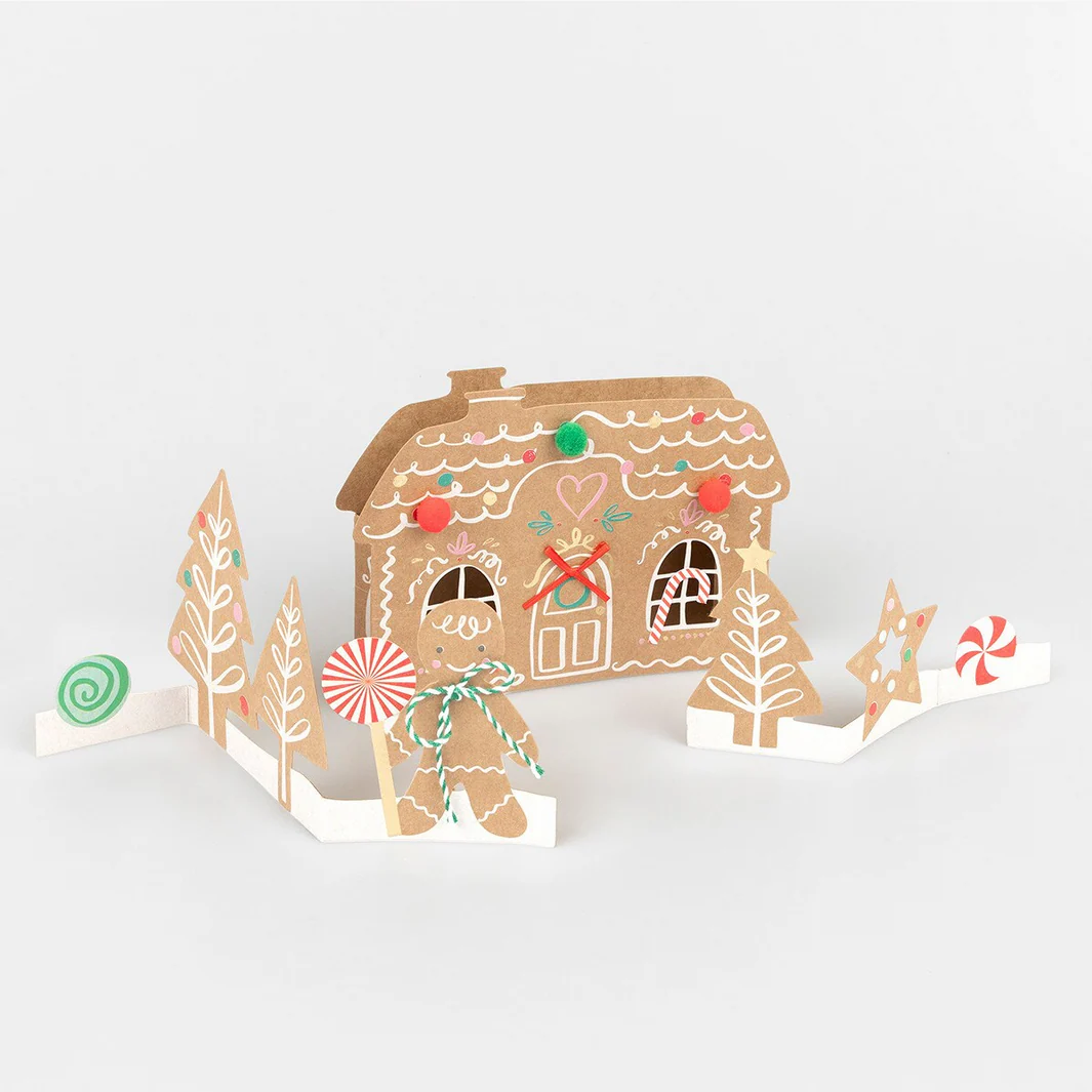 Pop-Up Gingerbread Scene Card