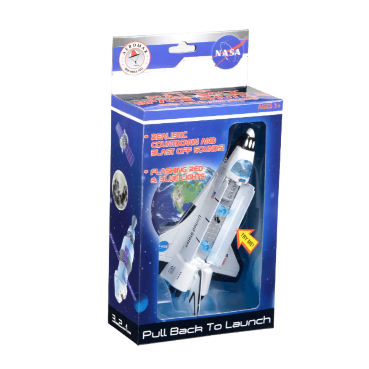 Pull Back Space Shuttle with Lights & Sound in Box - Image 2