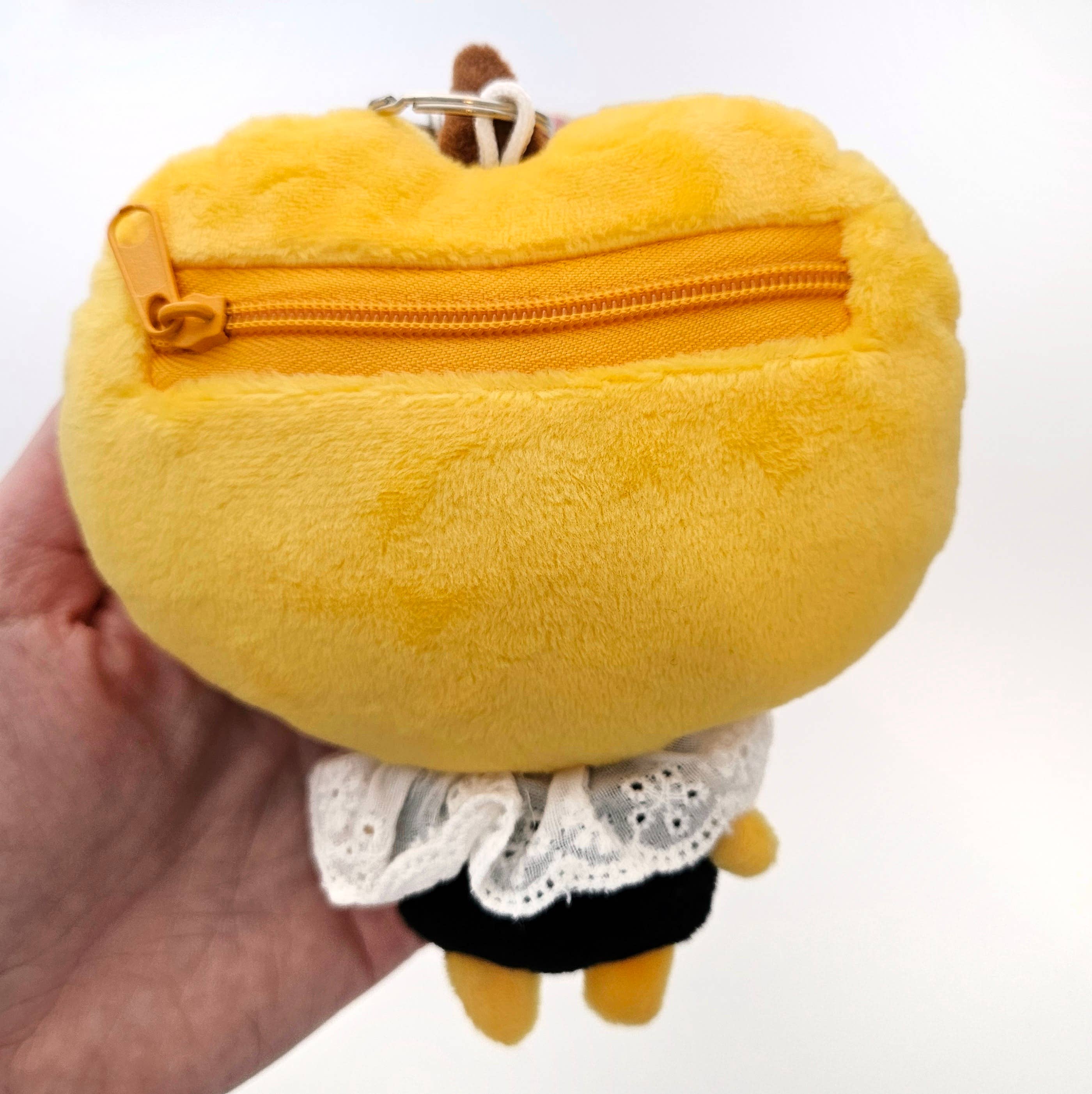 Pumpkin boi plush keychain with zipper pouch - Image 2