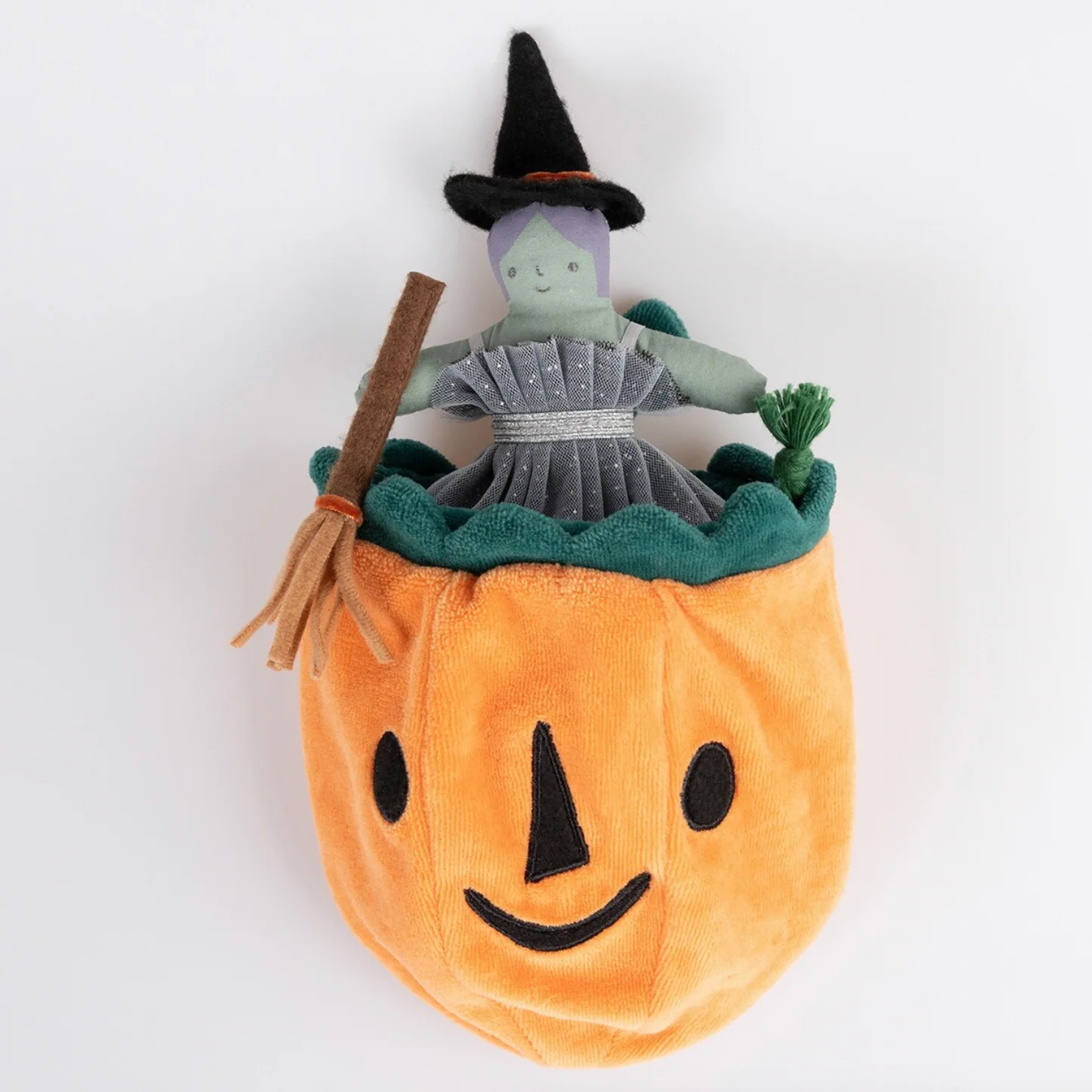 Pumpkin Witch Mini Doll - Image 3