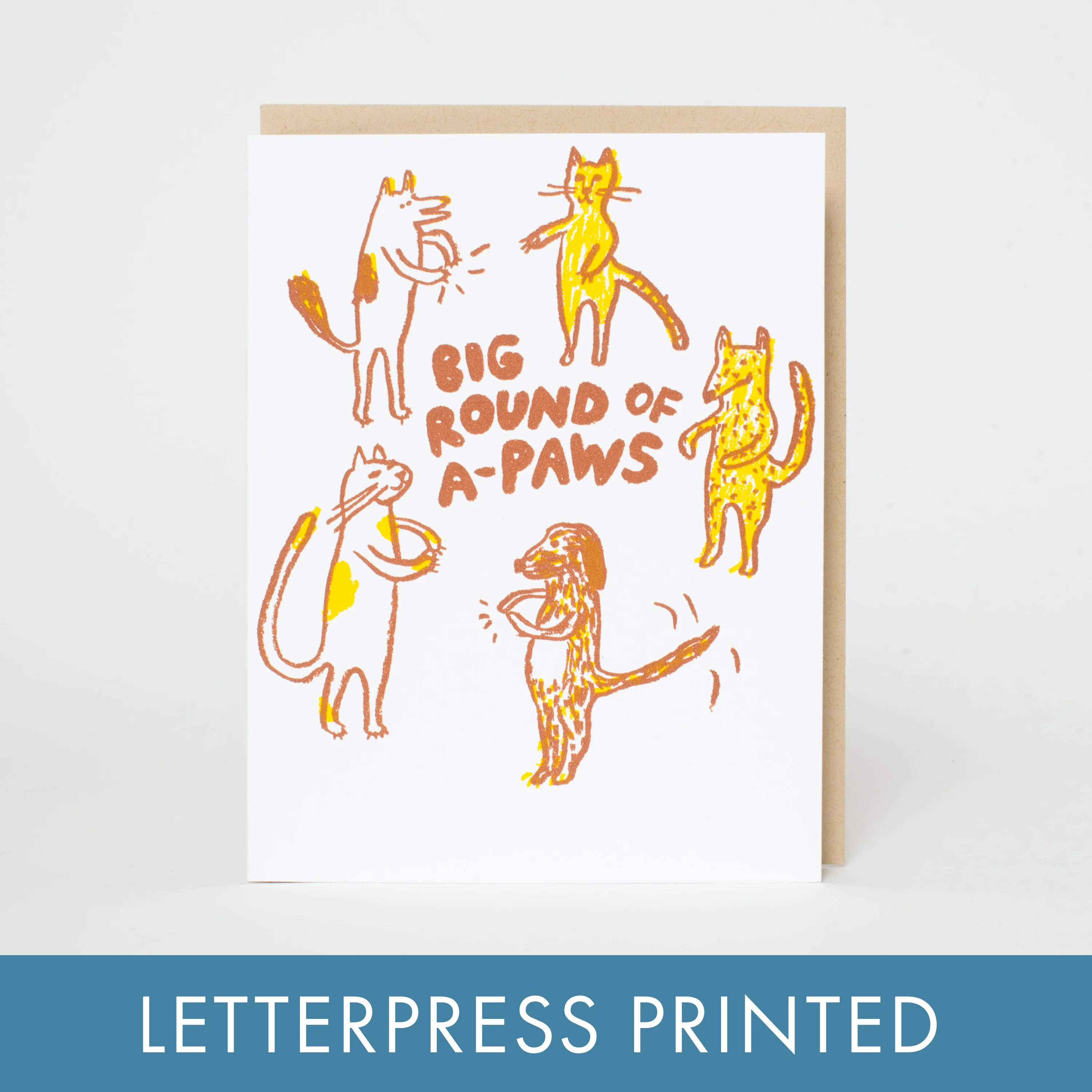 Congrats Animals Letterpress Card - Image 2